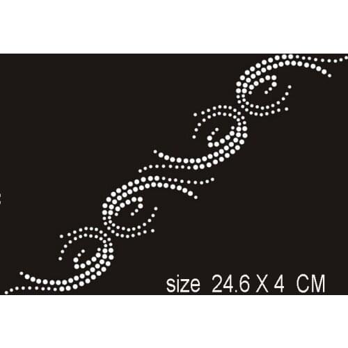 4pc/lot pant seam decor hot fix rhinestone iron on transfers motif hot fix rhinestone transfer motifs patches