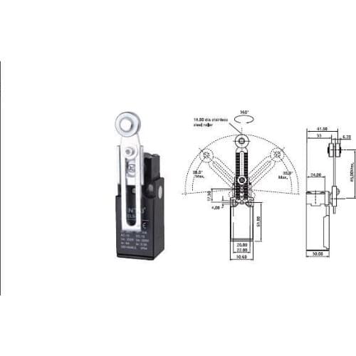4Pcs/Lot Top Quality Original CNTD CLS-131 Adjustable Arm Limit Switch/Micro Switch Ui 380V Ith 10A ,Economical & plastic type