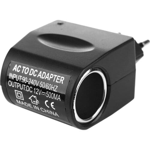 EU/US Standard Car Socket Adapter AC 100-240V 220V to DC 12V Cigarettes Lighter Power Converter Adapter AC to DC