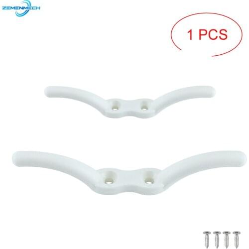 White Flagpole Cleat Hook Flag Rope Cleat Sailboat Sailing Mast Halyard Boat Marine Yacht Kayak Securing Tie Down Tarps Awnings