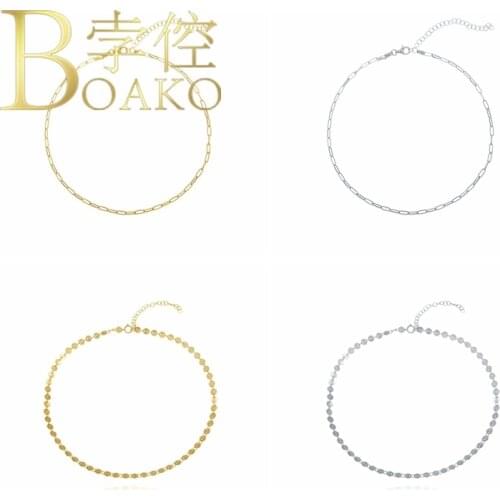 Серебряные ожерелья BOAKO China At AliExpress