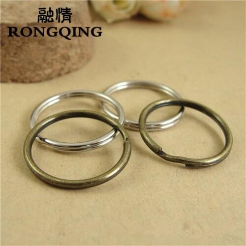 RONGQING 300pcs/lot Keyring Split Ring 20MM Round Sleutelhanger Keychains Accessories for Hand Made Jewelry