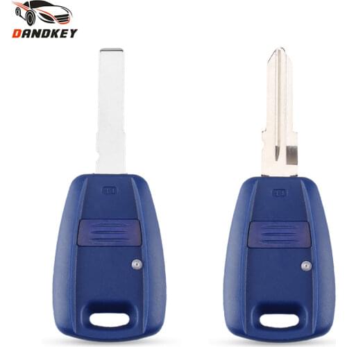 DANDKEY Car Key Cover 1 Button Remote Key Case For Fiat Punto Doblo Bravo Transponder Auto Key Shell SIP22 blade/GT15R blade