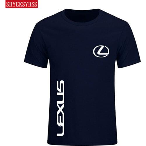 Lexus car T shirt mens Toyota luxury brand logo Tshirt popular mens clothing short-sleeved 100% cotton T-shirt