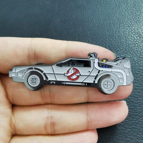 Ghostbusters To The Future Brooch ECTO-1 Vehicle Lapel Pin collectable gift for true fans