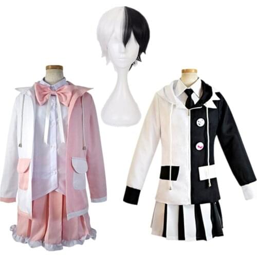 Danganronpa V3 Monokuma Cosplay Costumes Unisex Suit Monomi Woman Clothing Coat Skirt Pants