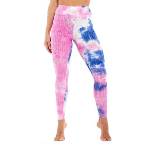 12 Colors Women Fitness GYM Yoga Leggings Tye Dye Sport Slim Running Tights Push Up Hip Female Leggins Jogging Pants Girls