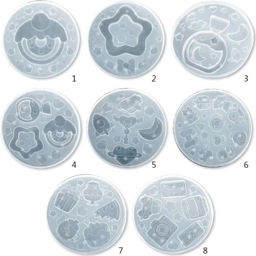 Cute Universe Quicksand Epoxy Resin Mold Pendant Silicone Mould DIY Crafts Jewelry Decorations Casting Tool