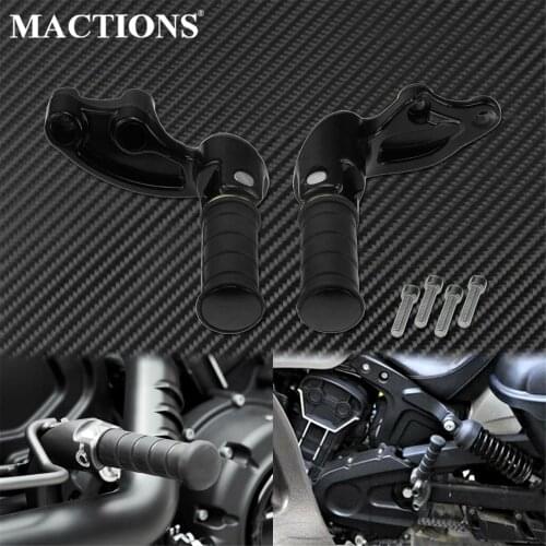 Motorcycle 2PCS Footrest Rear Passenger Footpegs Pedal Mount Bracket Black For Indian Scout 2015-2020 Sixty Bobber Twenty ABS