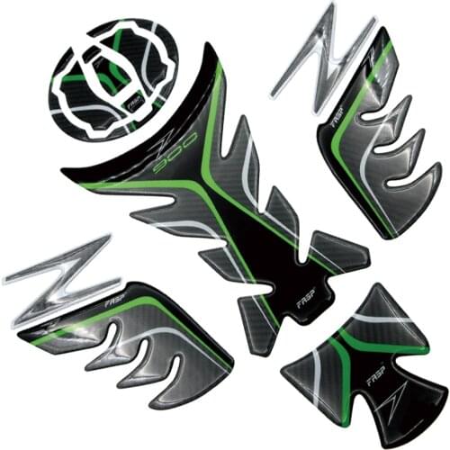 Motorcycles Z 900 3D Carbon Fuel Sticker Tank Cap Decal Tank Pad Anti Slip Traction Protection Stickers For Kawasaki Z900 Decals