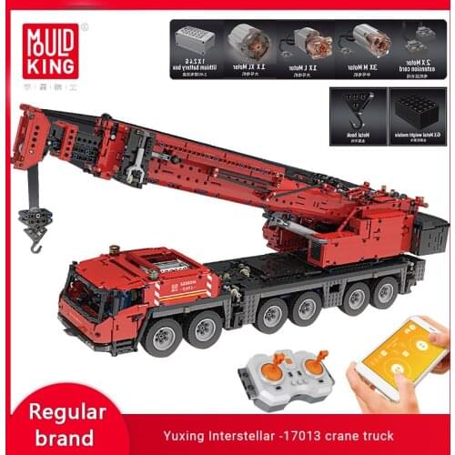 MOULD KING MOC 17013 High-tech App Remote Control Crane Truck Building Blocks Model Bricks Diy Toys For Children Birthday Gifts