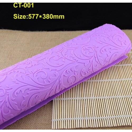 Wholesale 10Pcs/lot (CT-001) Leaf shape Soft Purple 100% Platinum Silicone Cake Fondant Embossing Gum Paste Decorating Mold Tool
