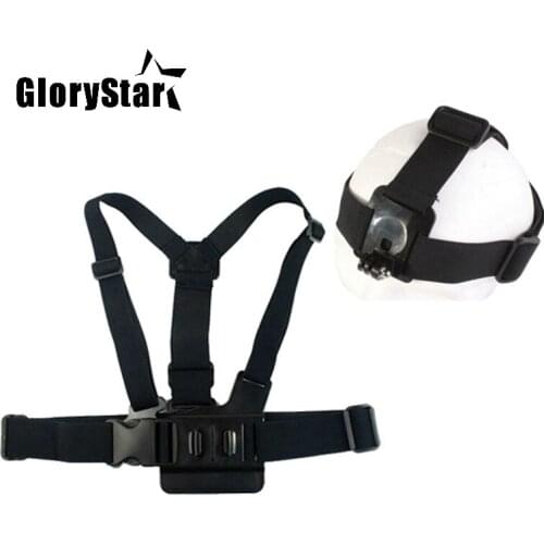 Adjustable Chest Strap and Head Strap Mount Belt for Gopro Hero 9 8 7 6 5 SJCAM SJ4000 Osmo Xiaomi Yi Action Camera Accessories