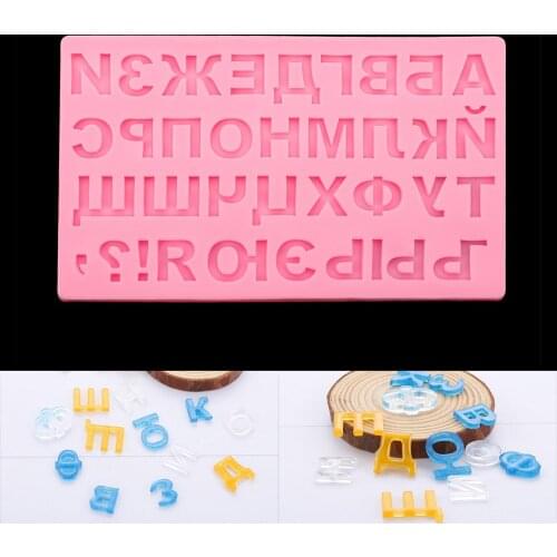 Russian Alphabet Epoxy Resin Silicone Mold Fondant Silicone Casting Molds for DIY Resin Mold Crafts Cake Decorating Tools