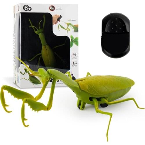 Simulation Remote Control Mantis Insect Lighting Model Toy Joke Prank Props gift for children