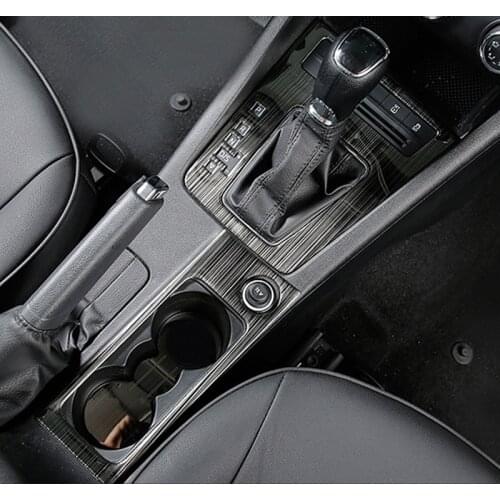 For Skoda Octavia AT/MT 2015-2019 Octavia wagon 2017-2019 Interior Gear Glass switch panel decoration frame Stainless steel