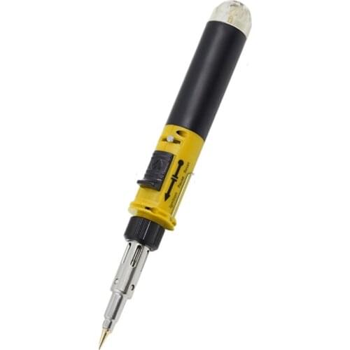 TOP Gas Soldering Iron Kit Igniting Blow Torch Butane Pen Shaped Cordless