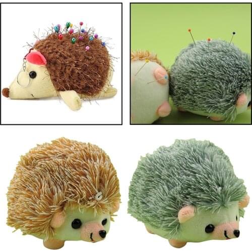 Hedgehog Shape Cute Sewing Pin Cushion Soft Cotton Fabric Needlework Accessory