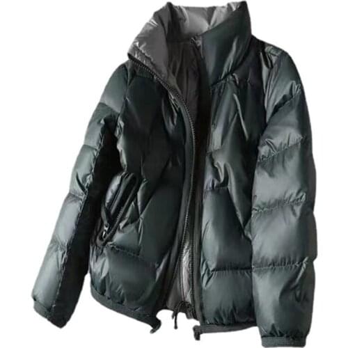 Stand Collar Winter Jacket Women 2021 Autumn New Fashion Loose Look Thin And Slim Short Coat Women Clothing Down Cotton Jacket