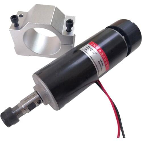 0.5kw Air Cooled Spindle ER11 CNC Spindle 500W Spindle Motor + 52mm Clamps For DIY CNC