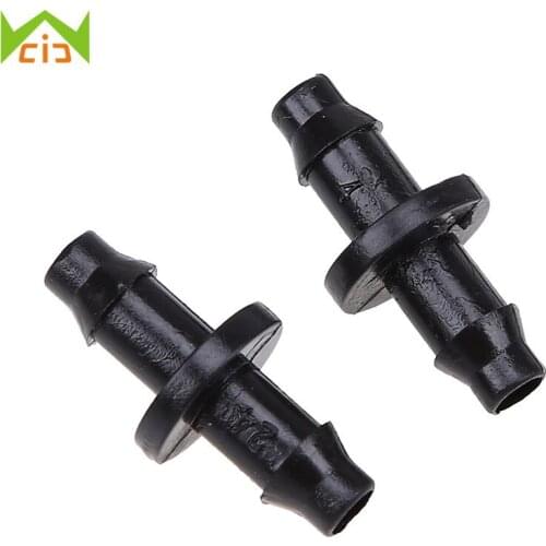 10/20/50/100pcs Black Micro Drip Irrigation Plastic Double Barbed Connector Pipe Hose Sprinkler Home Garden Watering System