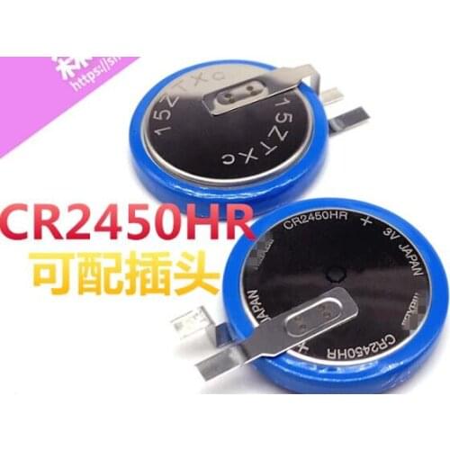 10pcs/lot CR2450HR CR2450 2450 3v high-temperature lithium manganese dioxide battery lithium battery welding line leg