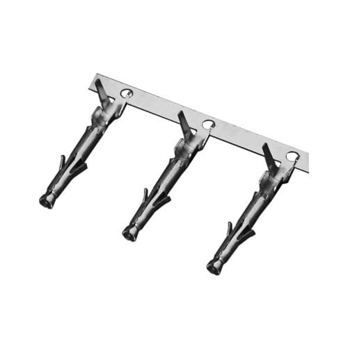 100pcs Female Terminal Socket Contact Tin Crimp 18-22 AWG Stamped Connector FL 4.14 mm 0.163" Mini Universal Mate-N-Lok 770988-1