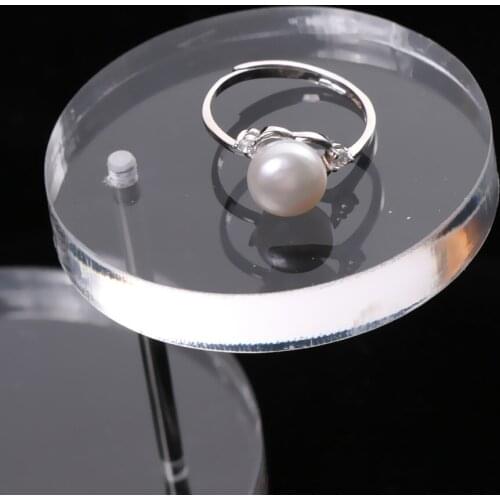 2pcs Black Clear Acrylic Jewelry Display Stand Show Case Holder Organizer