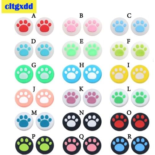2PCS Cat Paw Claw Game Console Silicone Analog Thumb Grips Cover For Nintend Switch Lite NS Joy-Con Joystick Stick Caps Skin