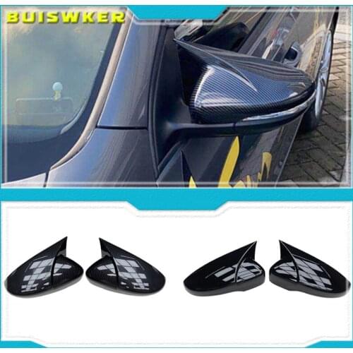 2pcs Car Rear View Mirrors Cover Protector For Golf 6 MK6 R VI 2009-2013 Black 5K0857537 Auto Rearview Mirror Covers Accessories