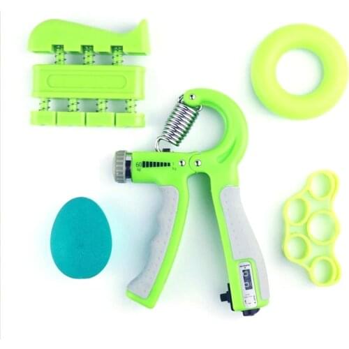 A5KC 5 Pack Hand Grip Strengthener Workout Kit Forearm Grip Adjustable Resistance Hand Gripper, Finger Exerciser, Finger Grip