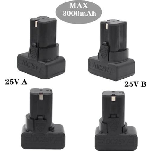 Large Capacity 25V Lithium Battery Electric Ecrewdriver Power Battery Hand Drill Special Battery 3000 mAh 18650 Battery