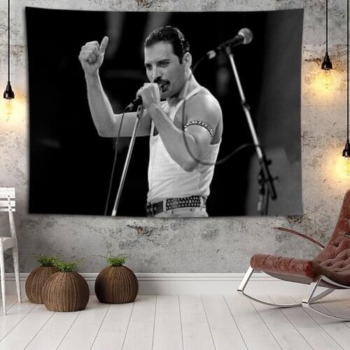 Freddie Mercury Wall Hanging Tapestry Home Party Decorative Tapestries Photo Background Cloth Table Cloth Wall Tapestry