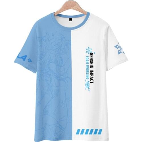 Anime Genshin Impact Venti Paimon Klee Diluc Qiqi 3D Print Kids T Shirt Adults T-shirt Cosplay Streetwear Tshirt Graphic Tee Top