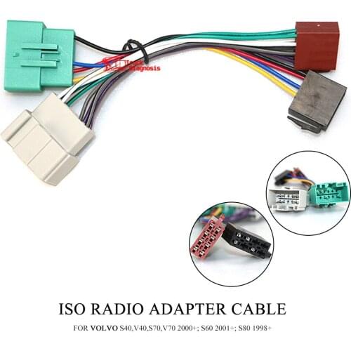 12-038 ISO RADIO ADAPTER CABLE FOR VOLVO S40,V40,S70,V70 2000+;S60 2001+;S80 1998