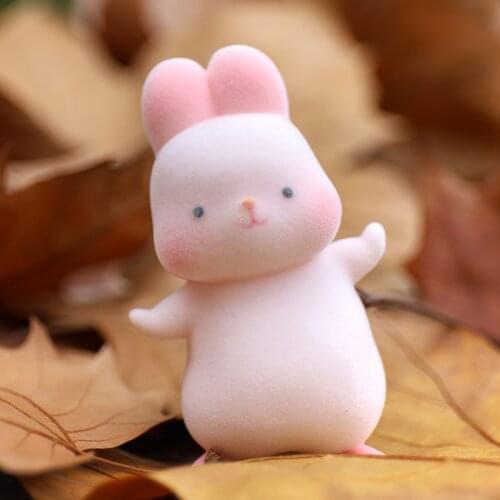 Kawaii Toy Rabbit Cheese Pie Trendy Kid Doll Birthday Gift Computer Desktop Decoration Blind Random Box