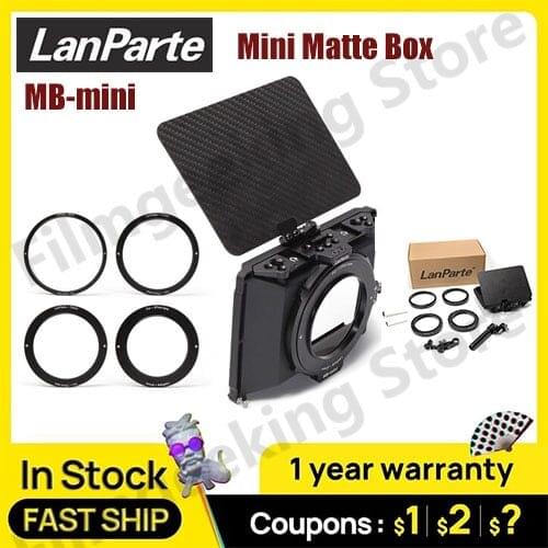 LanParte Mini Matte Box with Single 4 x 5.65" Filter Slot & Lens Adapter Rings