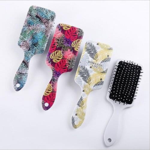 Scalp Massage Comb Anti-static Paddle Brush Hair Tool Cute Women Detangle Hairbrush Curly Hair Wig Detangling Hair Brush T0199