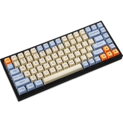 Customized Mechanical Keyboard Keycap MX Switch Dollch Charcoal Gray Color Matching Black and White PBT Without Engraving 84 OEM