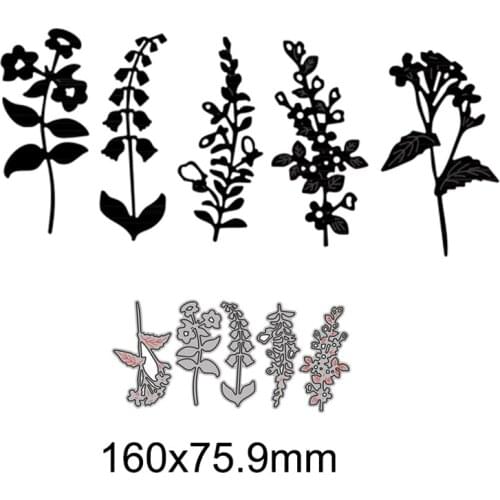 5pcs Flowers And Leaves Metal Cutting Dies for DIY Scrapbook Embossing Album Paper Card Craft Folder Decorative 2021 New