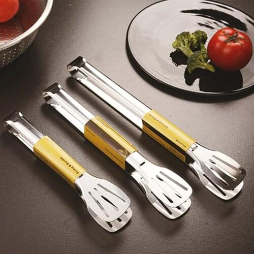 Barbecue Tong Multifunctional Stainless Steel Food Clip Kitchen Tool Bread Clamp Baking Steak Tongs