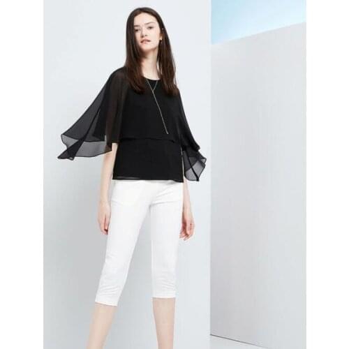 2020 Fashion Women Summer Blouse Solid Shirt Elegant Leisure Chiffon Blouses Office Wear Large Size S-6XL