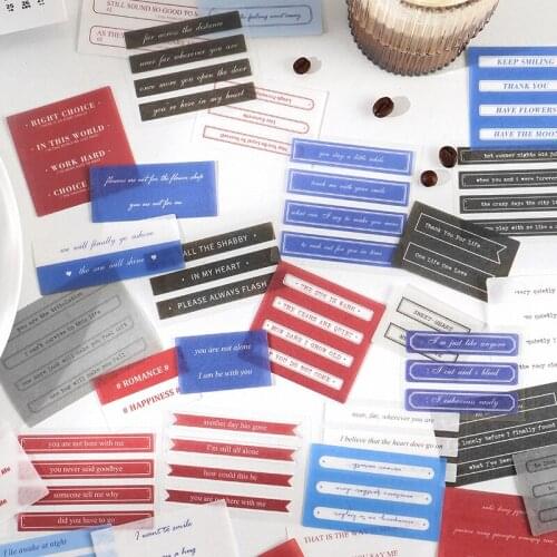 40 pcs/lot English sentence Stickers aesthetic Literature Art style Labels Decorative Scrapbooking Diary