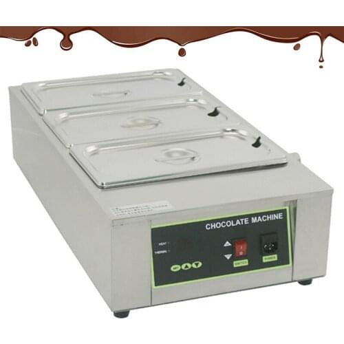 3 tanks tabletop chocolate melting machine chocolate warmer melter making equipment enrobing machinery
