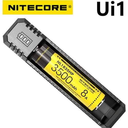 NITECORE UI1 Portable USB Li-ion Battery Charger DC 5V/1A 5W Compatible with 18650 21700 26650 Battery for Nitecroe Flashlight