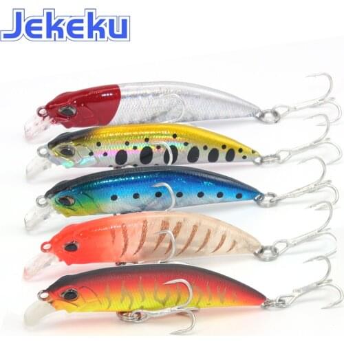 VOLIN NEW 1pc 60mm 8g Hard Bait with 2Hooks Minnow Artificial Fishing Lure Suspend Fishing Lure with Ball