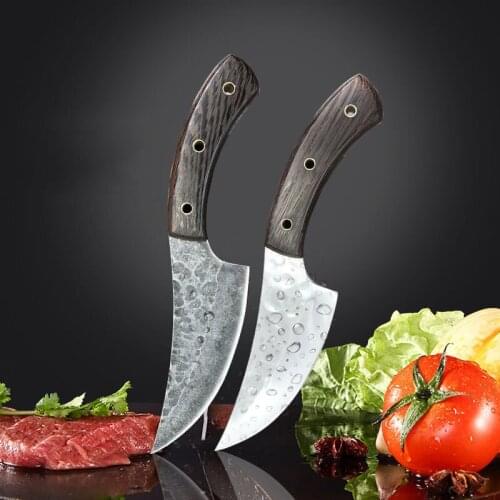 Ножи кухонные Forged Butcher Knife Stainlesss Steel Serbian Kitchen Knife for Meat Bone Fish Fruit Vegetables Boning Chef Knife