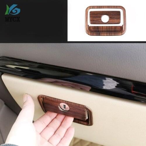Pine Wood Grain Car ABS Interior Glove cover Trim For Toyota Land Cruiser Prado FJ150 150 LC150 2010-2018 Accessories