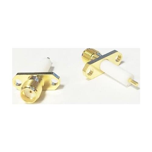 1pc SMA Female Jack RF Coax Modem Convertor Connector panel mount solder post Straight Insulator Long 12mm Goldplated wholesale