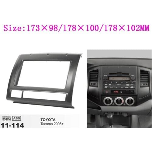 2Din Car DVD Frame Audio Fitting Adaptor Dash Trim Kits Facia Panel For Toyota Tacoma 2005-2013 Double Din Radio Player frame